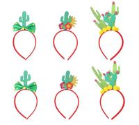 6pcs Cactus Pattern Boho Party Headband Festival Hair Accessory
