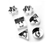 6pcs Cake Mold Cartoon Geometric Cake Mold Baking Utensils Birthday Party Pastry Tools Pressable Cutter Bake Gift Biscuit