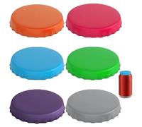 6Pcs Can Covers for Drinks Cans,Silicone Drinks Can Lid,Soda Can Lids,Anti-dust Can Cover for Beer fizzy Drinks Energy Drink Juice Coke,Fits Standard Size Cans,Reusable,Ø 2.1 inches