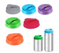 6PCS Can Lids for Fizzy Drinks,Reusable Silicone Cans Covers for Drink Cans Uk Spiking Prevention,Toppers for Beer Soda Cola Pop Tins Beverage Sealer Cap Colorful Spill-Proof Protector Detachable Caps