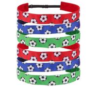 6pcs Candy Adjustable Sports Sweatband for Soccer Gym