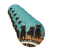 6Pcs Car Air Fresheners Cards Cats lying on the piano keyboard Hanging Fragrance Scented Cards Lasting Scent Car Aromatherapy Tablets Auto Rearview Mirror Pendant for Wardrobe Shoe Cabinet