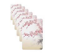 6Pcs Car Air Fresheners Cards Cherry blossoms Tree Zen Hanging Fragrance Scented Cards Lasting Scent Car Aromatherapy Tablets Auto Rearview Mirror Pendant for Wardrobe Shoe Cabinet