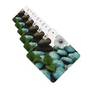 6Pcs Car Air Fresheners Cards Cobblestone Zen Flowers Hanging Fragrance Scented Cards Lasting Scent Car Aromatherapy Tablets Auto Rearview Mirror Pendant for Wardrobe Shoe Cabinet