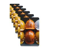 6Pcs Car Air Fresheners Cards Construction helmets Hanging Fragrance Scented Cards Lasting Scent Car Aromatherapy Tablets Auto Rearview Mirror Pendant for Wardrobe Shoe Cabinet