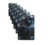 6Pcs Car Air Fresheners Cards Future Robot Hanging Fragrance Scented Cards Lasting Scent Car Aromatherapy Tablets Auto Rearview Mirror Pendant for Wardrobe Shoe Cabinet