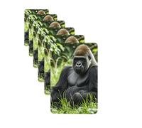 6Pcs Car Air Fresheners Cards Gorilla in the Grass Hanging Fragrance Scented Cards Lasting Scent Car Aromatherapy Tablets Auto Rearview Mirror Pendant for Wardrobe Shoe Cabinet
