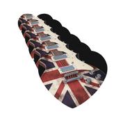 6Pcs Car Air Fresheners Cards Guitar British Flag Hanging Fragrance Scented Cards Lasting Scent Car Aromatherapy Tablets Auto Rearview Mirror Pendant for Wardrobe Shoe Cabinet