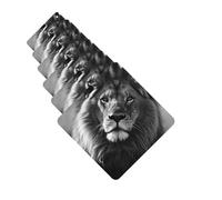 6Pcs Car Air Fresheners Cards Long Lasting Double Sided Hanging Fragrance Scented Card African Lion Black and White Car Aromatherapy Tablets Auto Rearview Mirror Pendant for Men Women