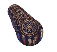 6Pcs Car Air Fresheners Cards Long Lasting Double Sided Hanging Fragrance Scented Card American Dream Catcher Car Aromatherapy Tablets Auto Rearview Mirror Pendant for Men Women