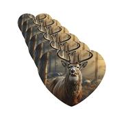 6Pcs Car Air Fresheners Cards Long Lasting Double Sided Hanging Fragrance Scented Card Deer Hunting Season Car Aromatherapy Tablets Auto Rearview Mirror Pendant for Men Women
