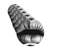 6Pcs Car Air Fresheners Cards Long Lasting Double Sided Hanging Fragrance Scented Card Lips Printed In Black And White Stripes Car Aromatherapy Tablets Auto Rearview Mirror Pendant for Men Women