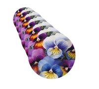 6Pcs Car Air Fresheners Cards Long Lasting Double Sided Hanging Fragrance Scented Card Pansy Perfection Car Aromatherapy Tablets Auto Rearview Mirror Pendant for Men Women