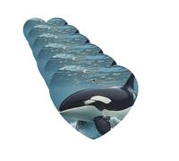 6Pcs Car Air Fresheners Cards Orca Killer Whale Hanging Fragrance Scented Cards Lasting Scent Car Aromatherapy Tablets Auto Rearview Mirror Pendant for Wardrobe Shoe Cabinet
