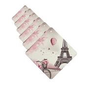 6Pcs Car Air Fresheners Cards Romantic Paris Eiffel Tower Bycicle Hanging Fragrance Scented Cards Lasting Scent Car Aromatherapy Tablets Auto Rearview Mirror Pendant for Wardrobe Shoe Cabinet
