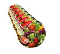 6Pcs Car Air Fresheners Cards Various Salad Hanging Fragrance Scented Cards Lasting Scent Car Aromatherapy Tablets Auto Rearview Mirror Pendant for Wardrobe Shoe Cabinet