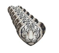 6Pcs Car Air Fresheners Cards White tiger head pattern Hanging Fragrance Scented Cards Lasting Scent Car Aromatherapy Tablets Auto Rearview Mirror Pendant for Wardrobe Shoe Cabinet