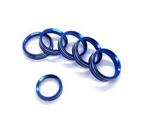 6pcs Car Dashboard A/C Control VOL TUNE Headlight Adjust Knobs Decoration Ring For Ford F150 2016 2017 2018 2019 2020 Auto Inner Parts(Blue)