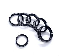 6pcs Car Dashboard A/C Control VOL TUNE Headlight Adjust Knobs Decoration Ring For Ford F150 2016 2017 2018 2019 2020 Auto Inner Parts(Black)