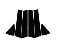 6PCS Car Door Window Center Middle B C Column Pillar Post Cover Mirror Effect Trim Sticker for Mazda 2 Demio Sedan Yaris 2014-2023.