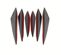6pcs Car Front Bumper Lip Splitter,Compatible with Audi A1 A2 A3 A4 A5 A6 A7 A8 A6L,Car Accessories,Black