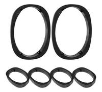 6pcs Car Speaker Spacer Adapter Flat Plastic Mounting Bracket 6x9 Inch | Enhanced Sound Quality, Noise Reduction, Easy Installation, Waterproof Spacer, Black Finish, Door Stereo Use