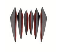 6pcs Car Spoiler Canards,Compatible with MK1 Mk2 Mk3 MK4 MK5 MK6 MK7,Auto Parts,black
