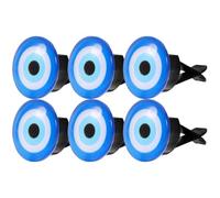 6pcs Car Vent Diffuser Clip Evil Eye Glass Decorative Accessory