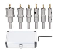 6Pcs Carbide - Tipped Hole Saw Kit 16-35mm | 3 Cutting Component Carbide Drill Bit Set for Metal/Wood/Fiberglass | Enhanced Exactness 3/8" Shank | Includes Storage Box &