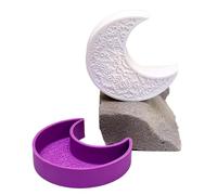 6PCS Carving Pattern Moon Silicone Candle Mold DIY Star Aromath Soap Molds Plaster Resin Crafts for Handmade(Style02)