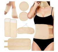 6PCS Castor Oil Pack Compression Wrap Kit with Organic Cotton Flannel for Liver Detox, Massage, Comfort Sleep, Constipation and Inflammation