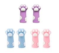 6PCS Cat Claw Pencil Cap Silicone Pencil Tip Chewing Proof Silicone Pencil Cap Wooden Pencil Extender Holder