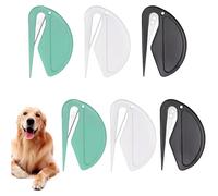 6PCS Cat & Dog Matted Fur Remover - Dematting Comb for Pets, Knot Cutter, Grooming Brush for Matted Hair