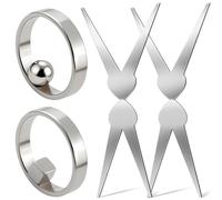 6Pcs Cat Eye Magnet Set for Nails, Strong Nail Magnet with Different Shapes, Circular Nail Magnets Ring, DIY Nail Art Tools Kit for Women, Beginners and Nail Artists