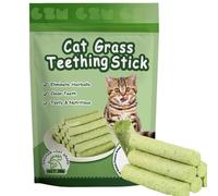 6Pcs Cat Grass Teething Stick,Cat Grass Sticks,C/at Chew Sticks,C/at Dental Stic/k,Natural Ca/t Gra/ss Stick/s Molar Rod,Ca/t Teeth Cleaning G/rass Stic/k,Catnip Toys,Teething Toy