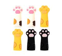 6pcs Cat Paw Knitting Needle Stoppers, Silicone Knitting Needle Point Protectors Cute Knitting Needle Tips Stoppers Stitch Stoppers for Larger Size Knitting Needle