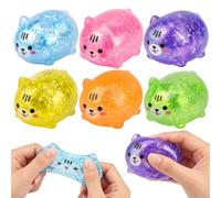 6Pcs Cat Squishy, Squishy, Maltose Mini Cats for Calm and Focus, Soft Sensory Squishies for Classroom and Office Use, Hand Exercise and Calm Tools