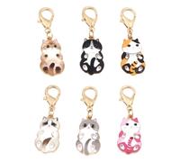 6PCS Cat Stitch Marker Charms Metal Stitch Marker Charms Lobster Clasp for Woven Woven Jewelry