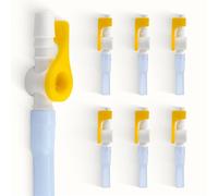 6PCS Catheter Valves for Urine Drainage, Soft Lever Tap with Smooth Edges and Tubing, Comfortable Alternative to Leg Bags | Easy-to-Use Catheter Bag Valve, Fits Catheter Leg Bag or Night Bag