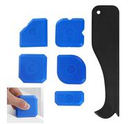 6pcs Caulk Tool Kit,Silicone Sealant Finishing Tool Set,Durable Caulking Smoothing Kit for Kitchen Bathroom Floor Window Joints,Reusable Applicator Accessories for Sealing Sink Grout Wall Gaps