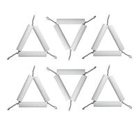 6Pcs Ceramic Pipe Clay Triangle Crucible Stand High Temperature Resistance Holder for Chemistry Experiments