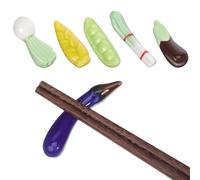 6pcs Ceramic Vegetable Chopstick Rest Cute Tabletop Holders