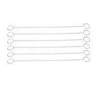 6pcs Chain with Dual End Hooks Stainless Steel Poster Hanger | Stable Suspension with Snap Ring Hooks, Height Adjustable for Retail Merchandisers and Store Fixture Installers