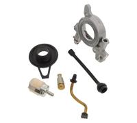 6pcs Chainsaw Oil Pump Assembly Replacement Oil Tube Worm Gear Kit | Plastic and Metal Components, Stable Pressure Output, Easy Replacement, Sturdy Support for Garden Work and Forestry