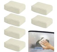 6PCS Chamois Leather Car Demister Pads,Car Windscreen Condensation Fog Remover Chamois Sponge for Windscreen, Mirrors, Window Mist