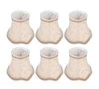 6Pcs Chandelier Small Lampshades for Wall Lights Small Lamp Shades Clip on Candle Chandelier Wall Light Shades 3.1x5.1x4.7in