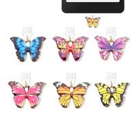 6PCS Charms for Kindle Butterfly Dust Plug Charm,E-Reader Accessories Charm,Compatible with Kindle Tablets and Phone Type C Charging Ports,Gifts for Mom Sister Teacher Friends Reader Booklovers