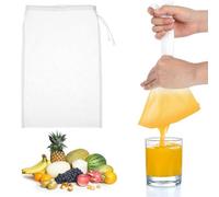 6pcs Cheese Cloths for Straining Nut Bag Strainer 12 x 8 Inch Nylon Nut Milk Bag Fine Meshs Juice Strainer Cloth Reusable 200 Mesh Fine Mesh Bags for Straining Fruit Food Strainers Cold Brew Filter