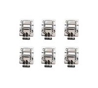 6pcs Chest Trunk Latch Hasp Iron Heavy Duty for Case Toolbox Hardware | Spring Latch, Replace Old or Broken Latch Lock, Easy to Install, Secure Hold, Silver Iron Finish