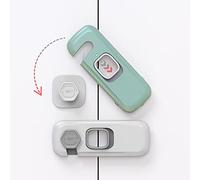 6Pcs Childproof Refrigerator Lock,Cupboard Locks for Children,Freezer Lock Apply to Max 1"(25mm) Sealing Strip,Cabinet Cupboard Lock for Toddlers,Easy to Install,No Tools Need or Drill (Green)